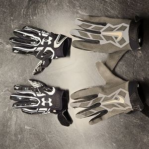 2 football receiver gloves